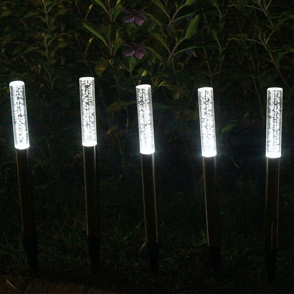 5PC 0.2W 2V 5 in 1 Solar LED Light Acrylic Bubble Lawn Lamps Set IP55 White Light Garden Lawn Landscape Decorative Lamp