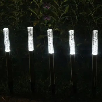 

5LEDs 0.2W 2V 5 in 1 Solar LED Light Acrylic Bubble Lawn Lamps Set IP55 White Light Garden Lawn Landscape Decorative Lamp