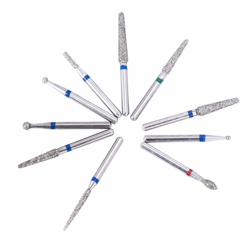 Beste 100 pcs 20 dozen Dental Diamond Burs voor Hoge Snelheid Handstuk Medium Tandarts Gereedschap Tanden Whitening Matreial Dental Lab gereedschap