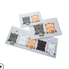 Милый мультфильм животных плюшевый дверной коврик Ванная комната Кухня бытовой воды абсорбирующий коврик Коврик противоскользящий, для дома