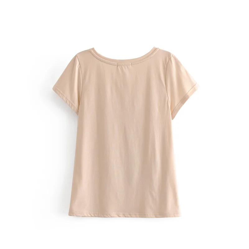 Boho Vintage chic happie Women Cotton Top O-Neck cartoon rose print T-shirts ladies short sleeve Tee shirts oversize