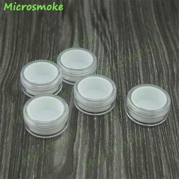 

5pcs/lot 5ml Plastic Container with Lids High Quality bho Silicone Container Wax Oil Clear and White Plastic jars OEM logo