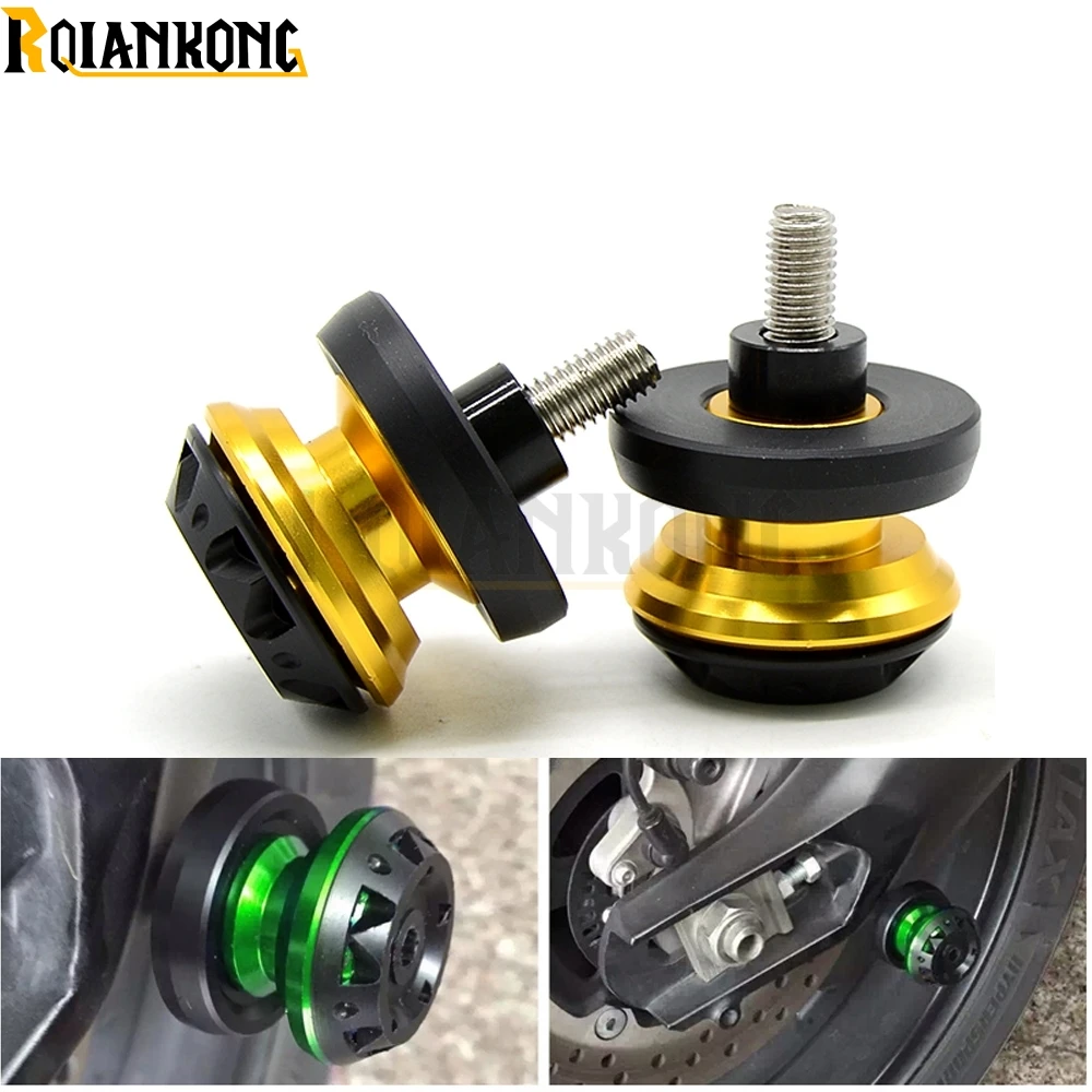 

For SUZUKI GSXR600 GSXR750 GSXR1000 GSX-R 600 750 1000 1300 2pcs Motorcycle Stand Screws CNC Swingarm Swing Sliders Spools
