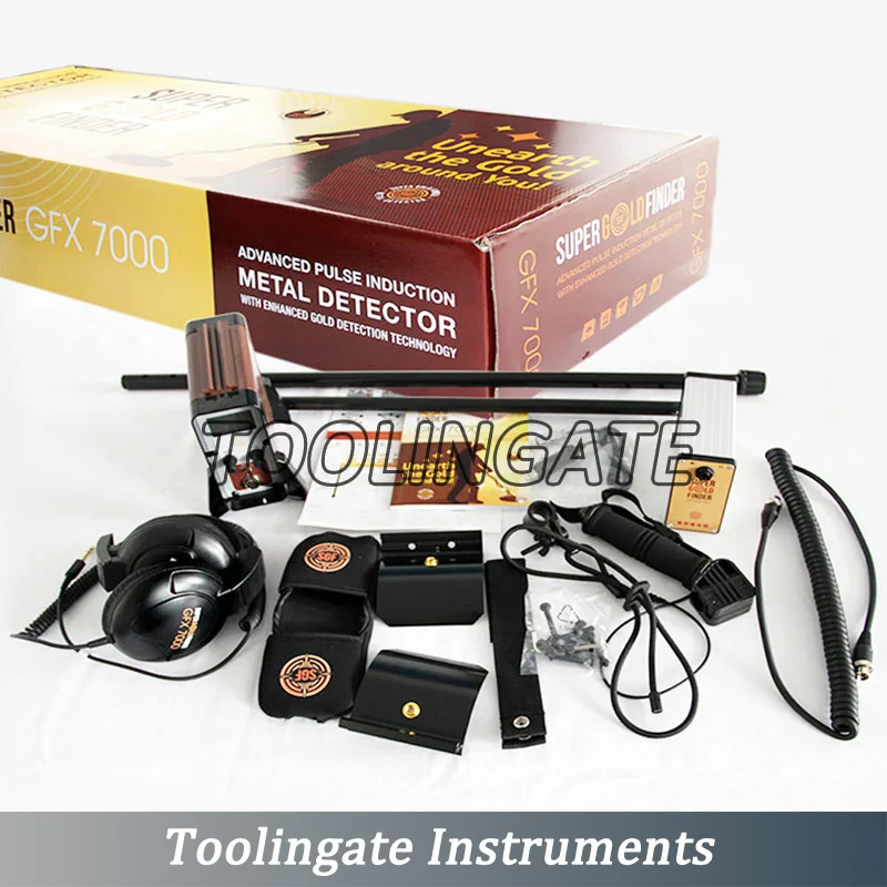 

Rechargeable GFX7000 Metal Detectors Underground Gold Finder Long Range Treasure Hunter with big coil