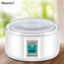 Kbxstart многофункциональный автоматический изготовитель йогурта машина 1.5L Natto рисовое вино DIY инструмент из нержавеющей стали внутренний Yoghurt Beker 220V