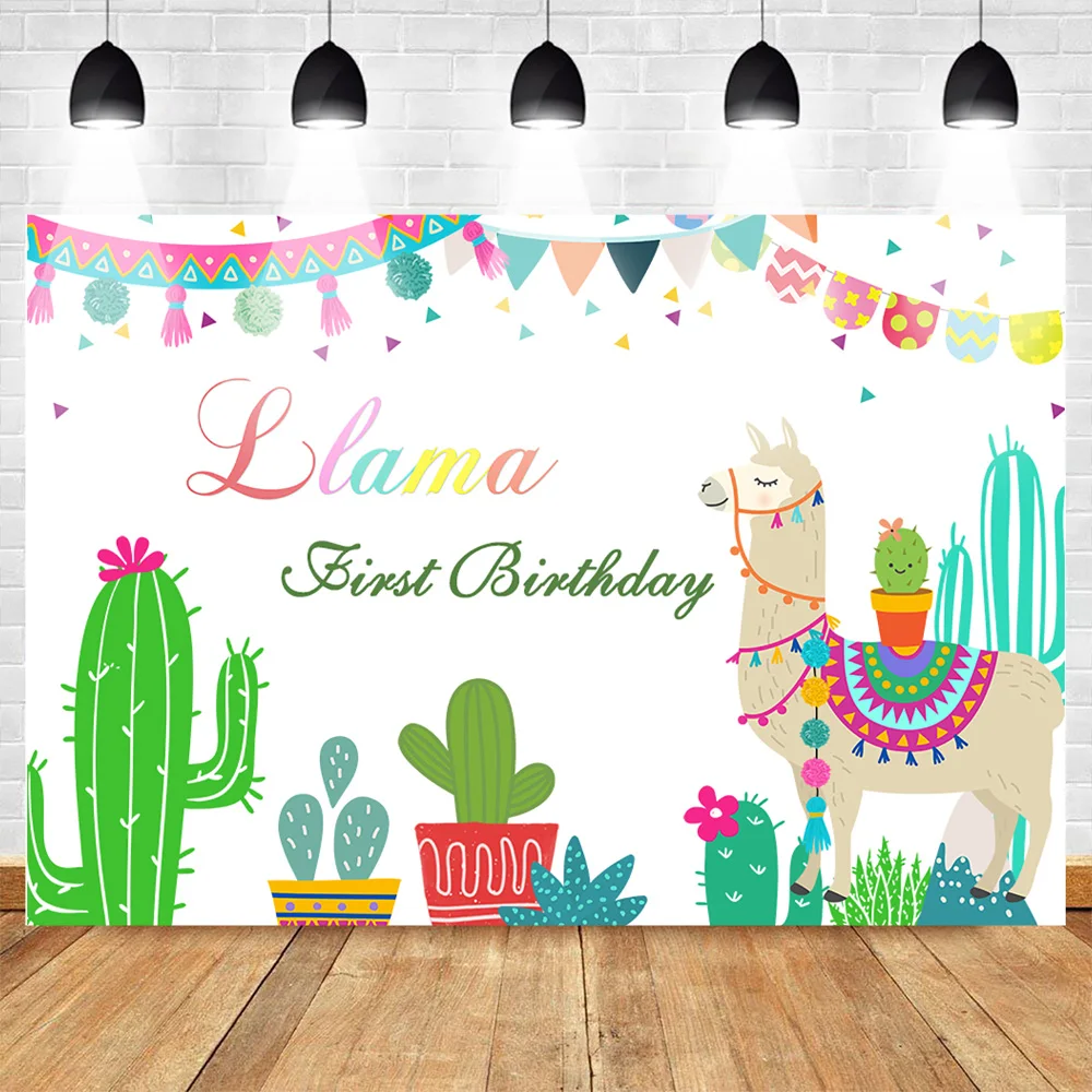 Мексиканский стиль первый день Рождения фотография декорации День рождения Альпака кактус овсянка фон Мексиканская тематика