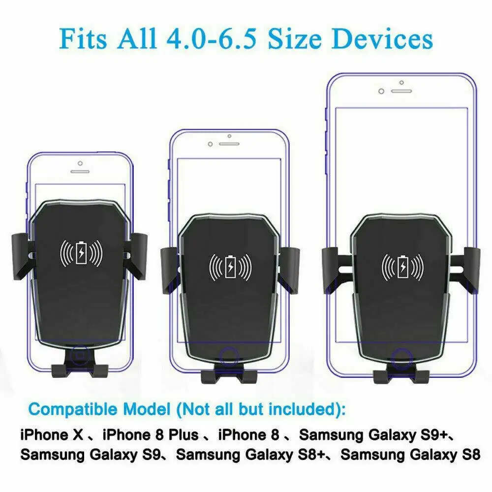 Group Vertical Qi Беспроводной Зарядное устройство для iPhone XS Max X XR 8 адаптер для быстрого автомобильного Зарядное устройство Держатель подставка для мобильного телефона samsung Note 9 S9 S8