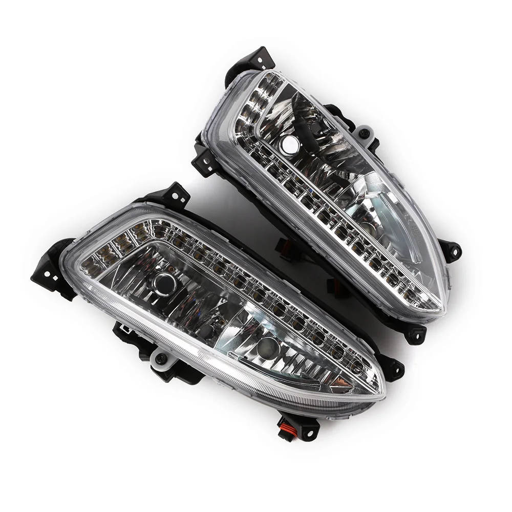 Novsight Auto Car Daytime Running Lights LED Daylight DRL Driving Fog Lamp for Hyundai Grand Santa Fe Ix45 2013 D20 smrke drl for hyundai santa fe dm 2012 2015 car daytime running lights with fog lamp frame two colors light guide car styling