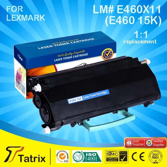 

Compatible Toner For Lexmark E460(15K) Toner Cartridge with CE SGS STMC ISO ROHS Certificates,free shipping