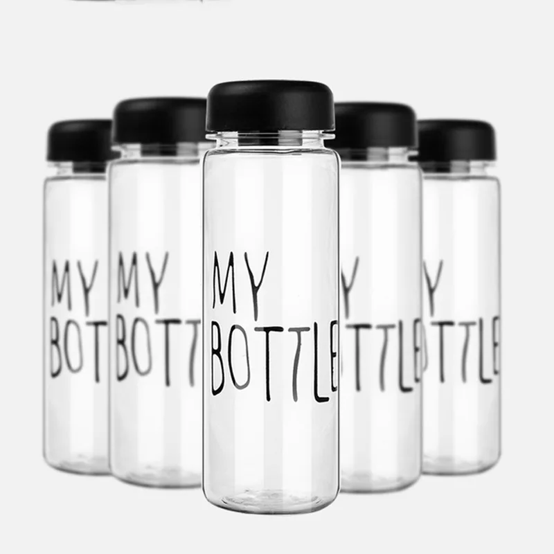 1PC 500ML Transparent Water Bottles Plastic  Juice Tea Coffee Space Cup Hot Sale D0