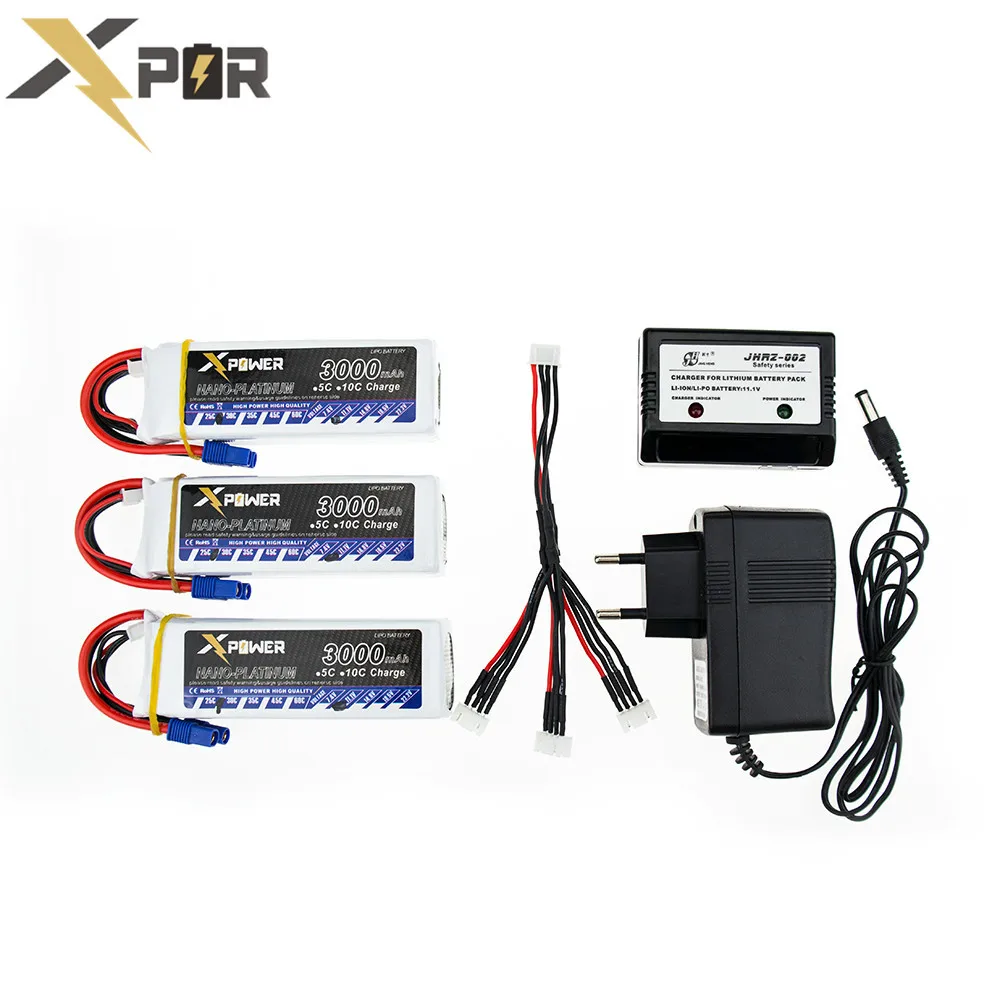 Goolsky 11.1V 2500mAh 10C 3S 充電式バッテリー Parrot Bebopドローン RC FPV 2個での出品 Cargador Coche Teledirigido Bateru00eda Lipo 3s 11.1v 3000mah 35c