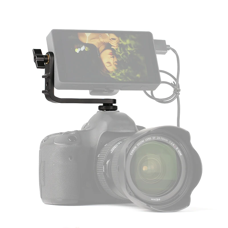 Камера 5,5 дюймов монитор наклона рычаг L кронштейн микрофон Подставка держатель с 1/4 ''крепление к Горячий башмак ручные аксессуары для Кардана