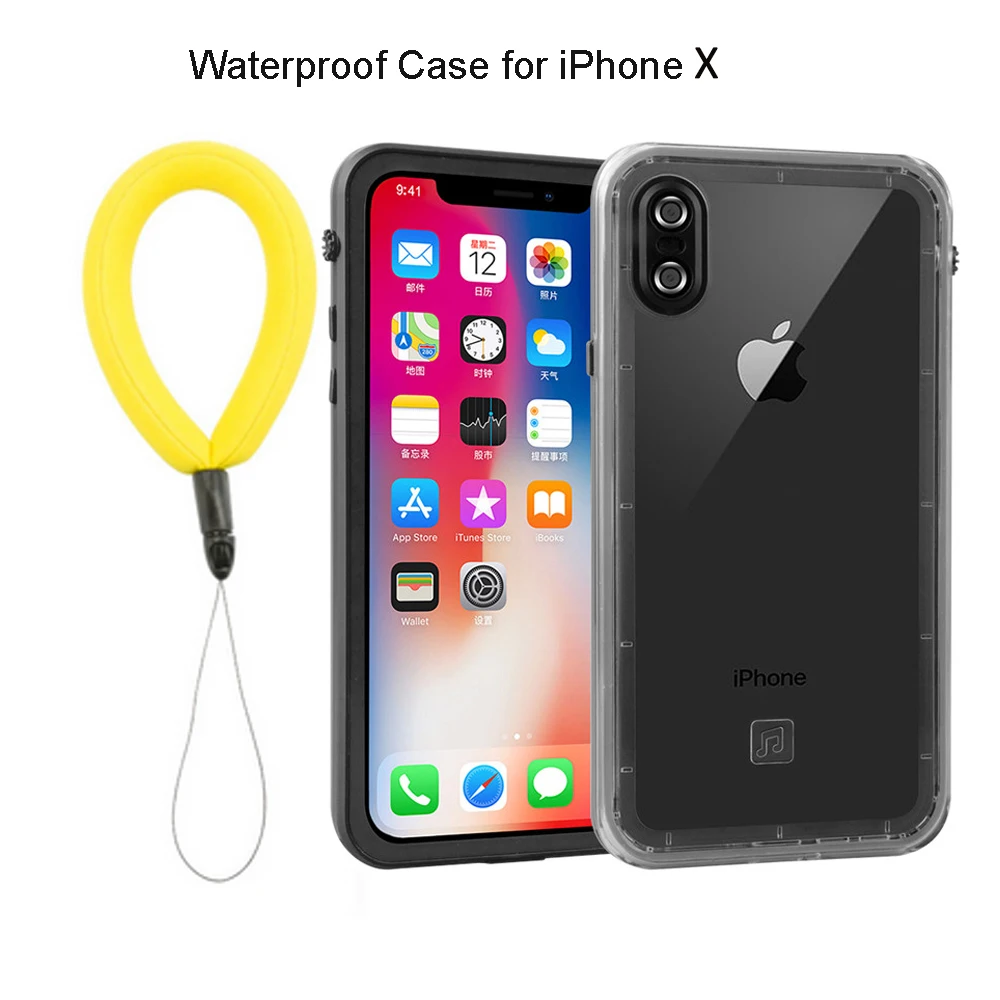 IP68 настоящий водонепроницаемый чехол для телефона iPhone X под водой iPhonex
