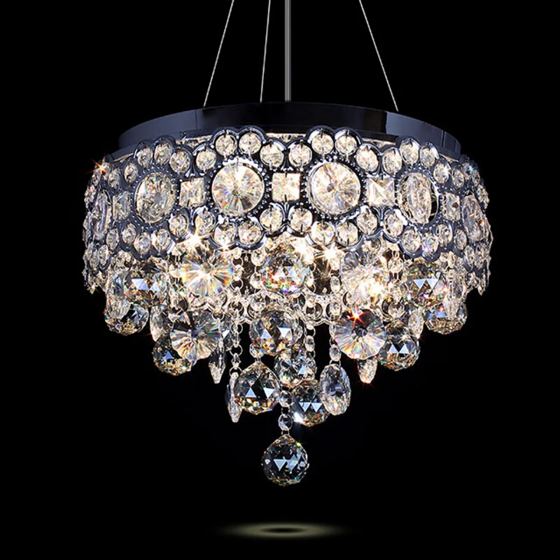

Modern Led Ceiling Chandelier Lustre Crystal Pendant Lamp Living Room Decoration Lighting Fixture Round Drop Light 110V-240V