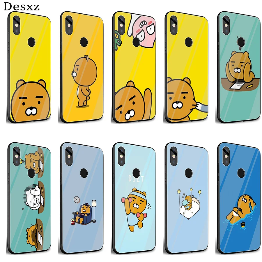 Desxz стеклянный TPU Забавный чехол для xiaomi 8 Lite A1 A2 9 redmi note 5 6 7 Pro 6A 4X 5X 6X Pocophone