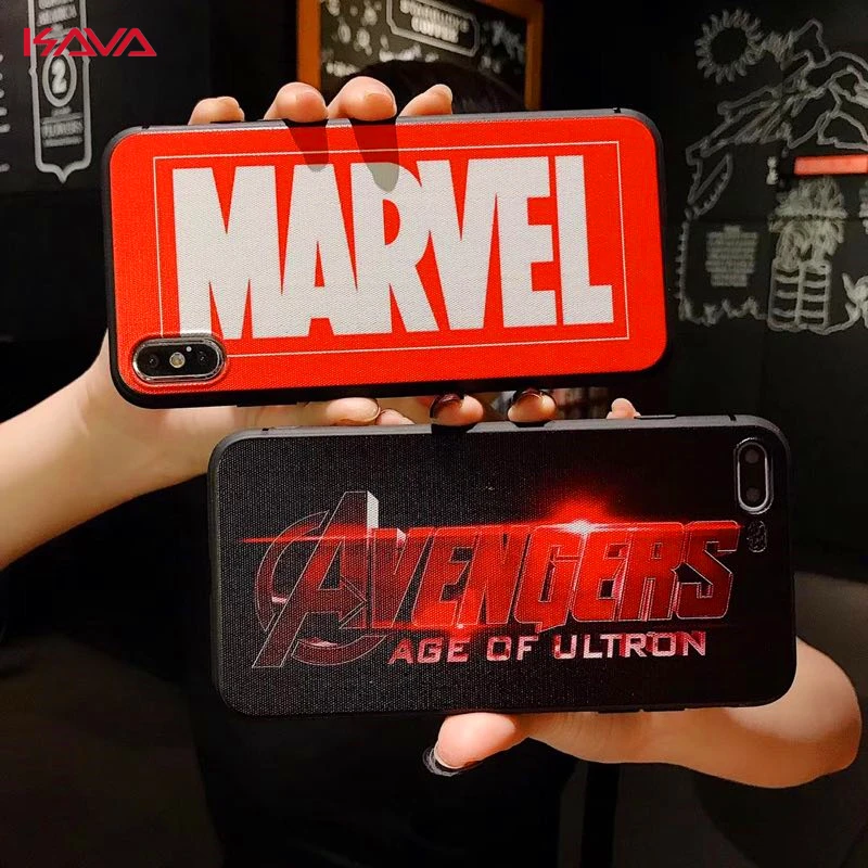 

KAVA Marvel Avengers soft shell Phone Cover case for iPhone X 10 XR XS MAX 6 6S plus 7 8 plus Fashion Cool Phone cases Coque