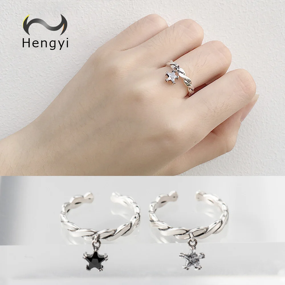 

Hengyi Star 925 Sterling Silver Resizable Rings for Women Casual Sporty Vintage Party Fine Jewelry
