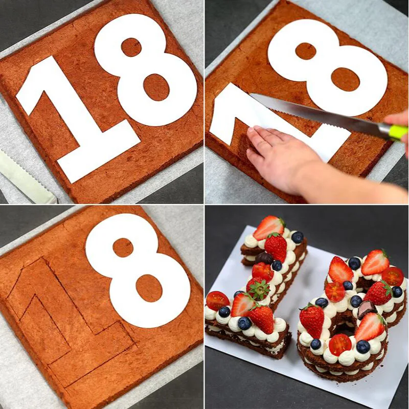 Fondant Silicone Number Molds Cake Decorating  Silicon Number Letter Mold  Cake - 3d - Aliexpress