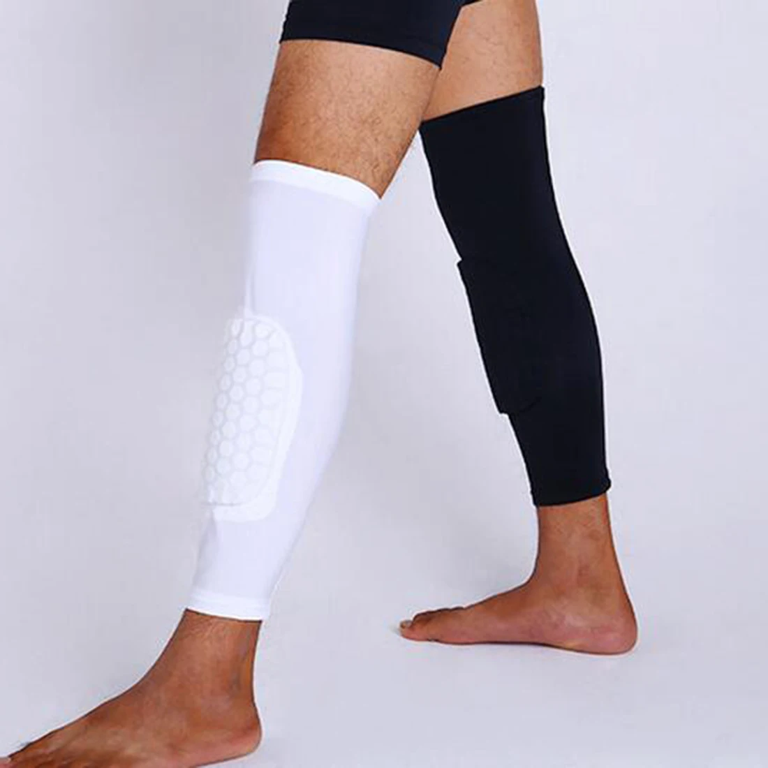 

Best Price 1Pc Breathable Sports Men Honeycomb Long Knee Support Brace Pad Protector Sport Basketball Leg Sleeve Sports Kneepad