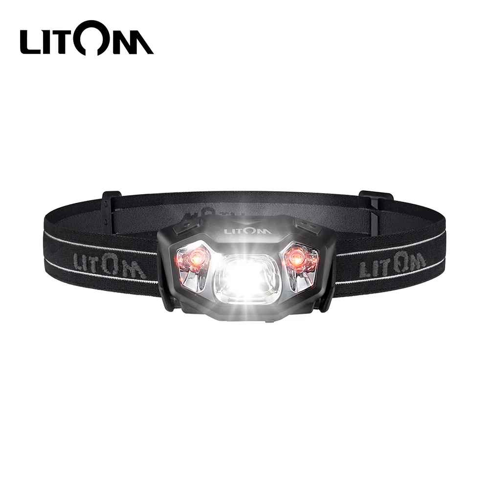 

Litom HM193 Headlamp Super Bright Rechargeable LED Headlight IPX6 Waterproof 6 Lighting Modes 6H Working Duration USB Flashlight