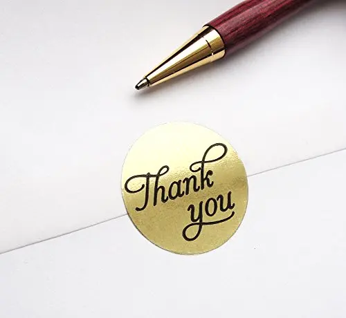 Золотистая и Серебристая Наклейка с надписью thank you s этикетки для печати 500