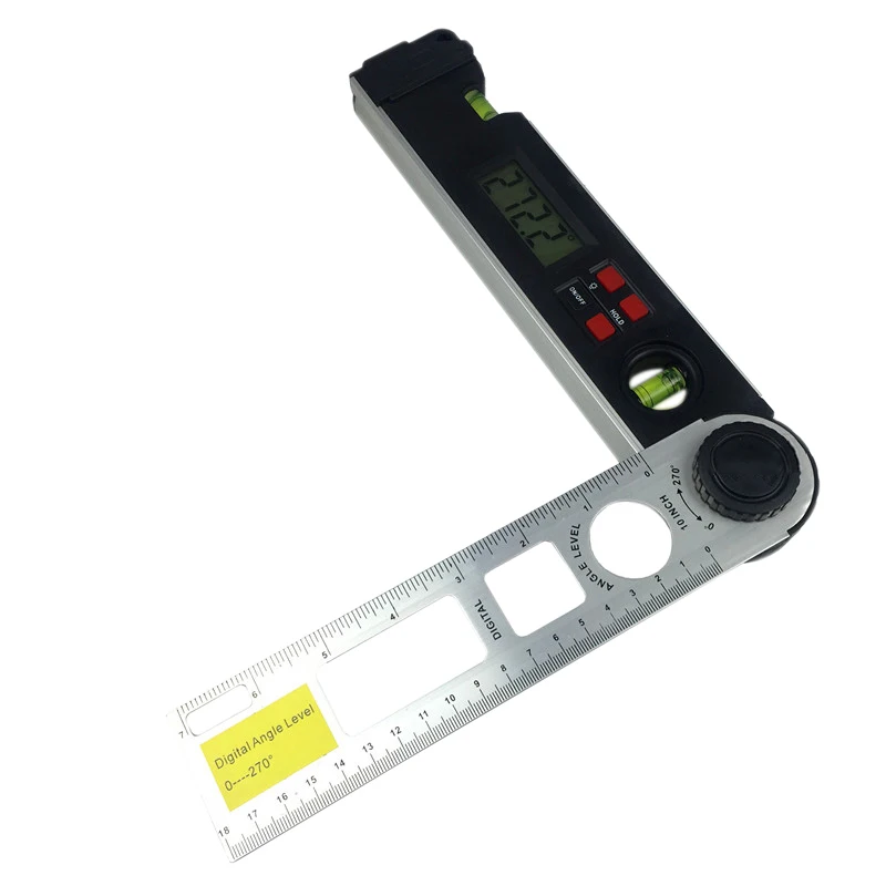  THGS Digital Angle Finder 0-270 Degree Gauge Protractor Ruler Miltre Angle Finder With Dual Spirit 