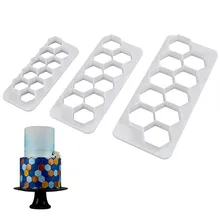 

3 Pcs/set Plastic Cake Tools Geometry Shape Fondant Cookie Cutter Cake Moulds Cake Cutter Decorating Kitchen Baking Tool