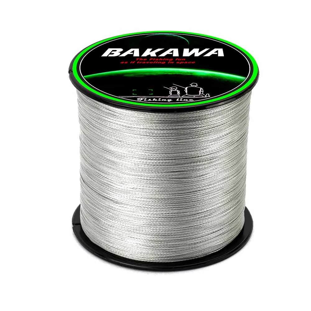 4 Stand GRAY BAKAWA 300 м ПЭ 4 нити плетеная леска многофиламентная леска супер прочная для ловли карпа проволока - Цвет: 4 Stand GRAY