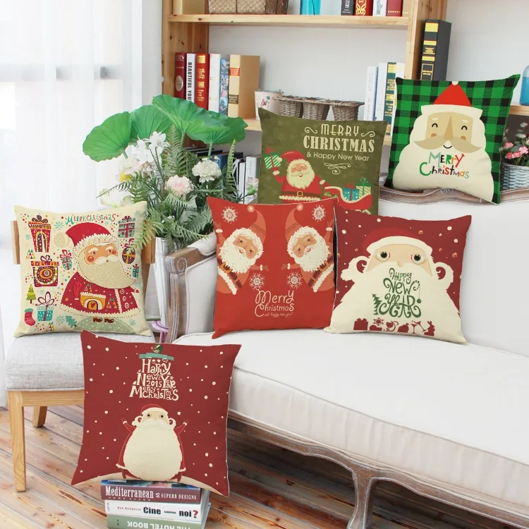 

Europe and the United States Santa Cloth sofa cushions pillowcases automotive lumbar pillow office cushion