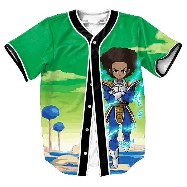 Городской Хьюи Супер Saiyan Джерси Dragon Ball Z Вегета overshirt Топы корректирующие Бейсбол