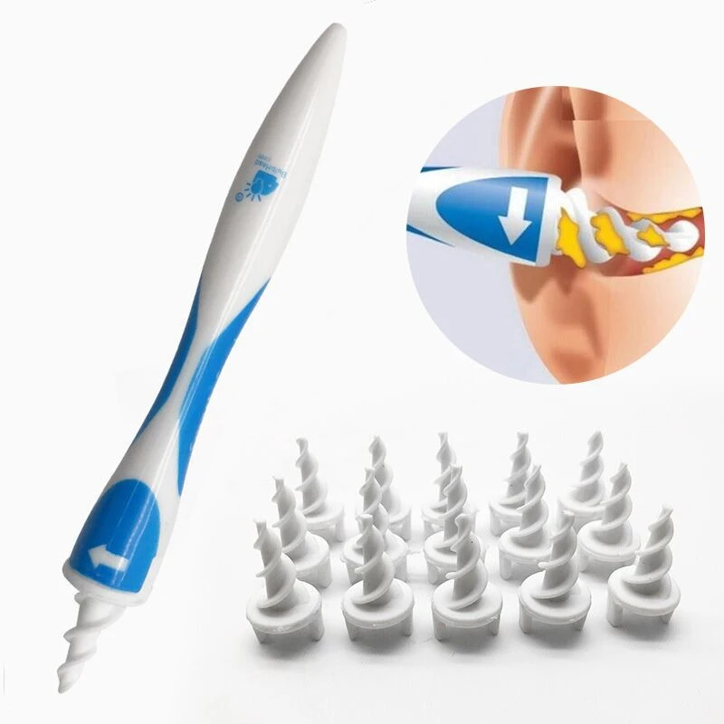 

16Tips Ear Care Kit 10Pcs Rotating Smart Ear Cleaner Earpick Prevent Ear-pick Clean Tool Easy Earwax Removal Soft Spiral Cleaner
