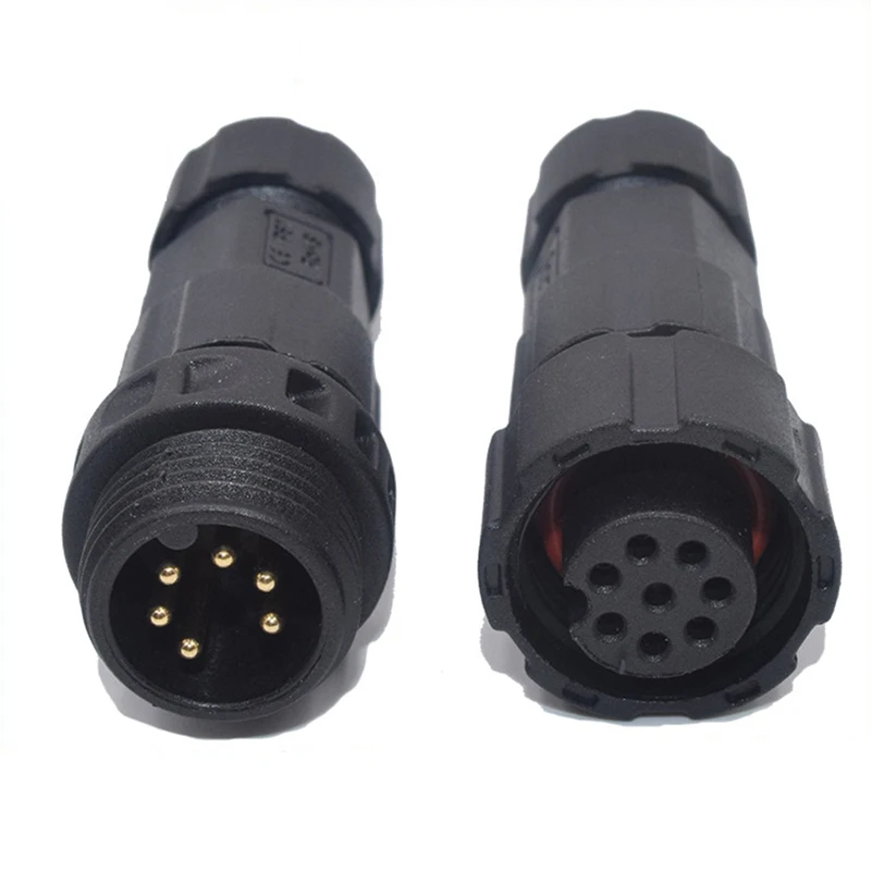 

1pc IP68 Solder Connector Waterproof Cable Plug 15A Male Female Assembled Conector 2/3/4/5/6/7/8/9/10 Pin Outdoor Junction Box