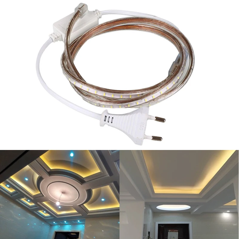buy 100CM 110 220V SMD LED Strip Rope String Light For Garden Party Waterproof Lamp