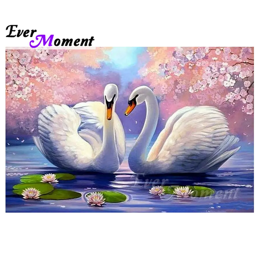 

Ever Moment Diamond Painting Swan Picture Mosaic Full Square Drill Cross Stitch Diamond Embroidery Handmade Needlework S2F1129