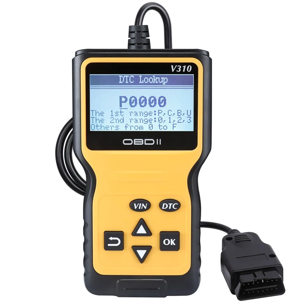 Тыква OBD2 сканер Авто OBDII сканирующий инструмент с 3 дюймовым ЖК монитором OBD 2 II ELM