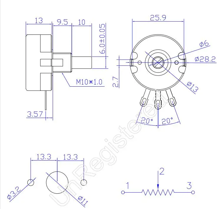 WAVGAT WTH118 DIY набор частей 2 Вт 1A потенциометр 1 к 2,2 к 4,7 к 10 к 22 к 47 к 100 к 470 к 1 м