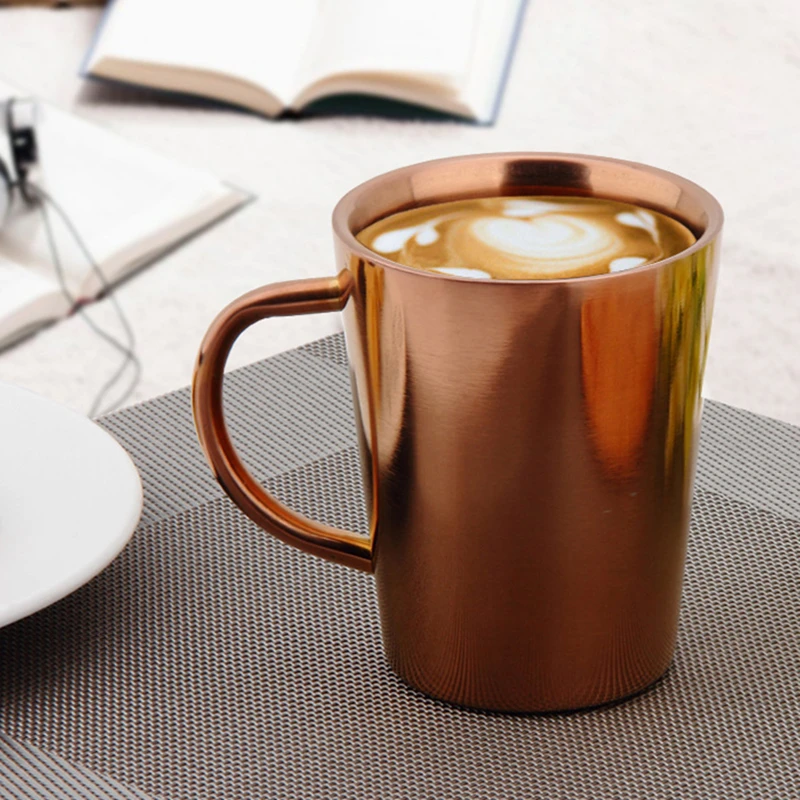 Stainless Steel Coffee Mugs Milk And Coffee Mugs Thickened Double Wall Tea Cups Big Travel Mug Camping Mugs With Handle 350ml Steel Coffee Mugs Mug Milkcamping Mug Aliexpress