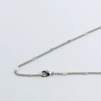 

Fashion 9 Colors 2mm/3mm Curb+Metal Sheet Necklace Chains Copper Metal With Lobster Clasp Connector Jewelry Link 16-40"
