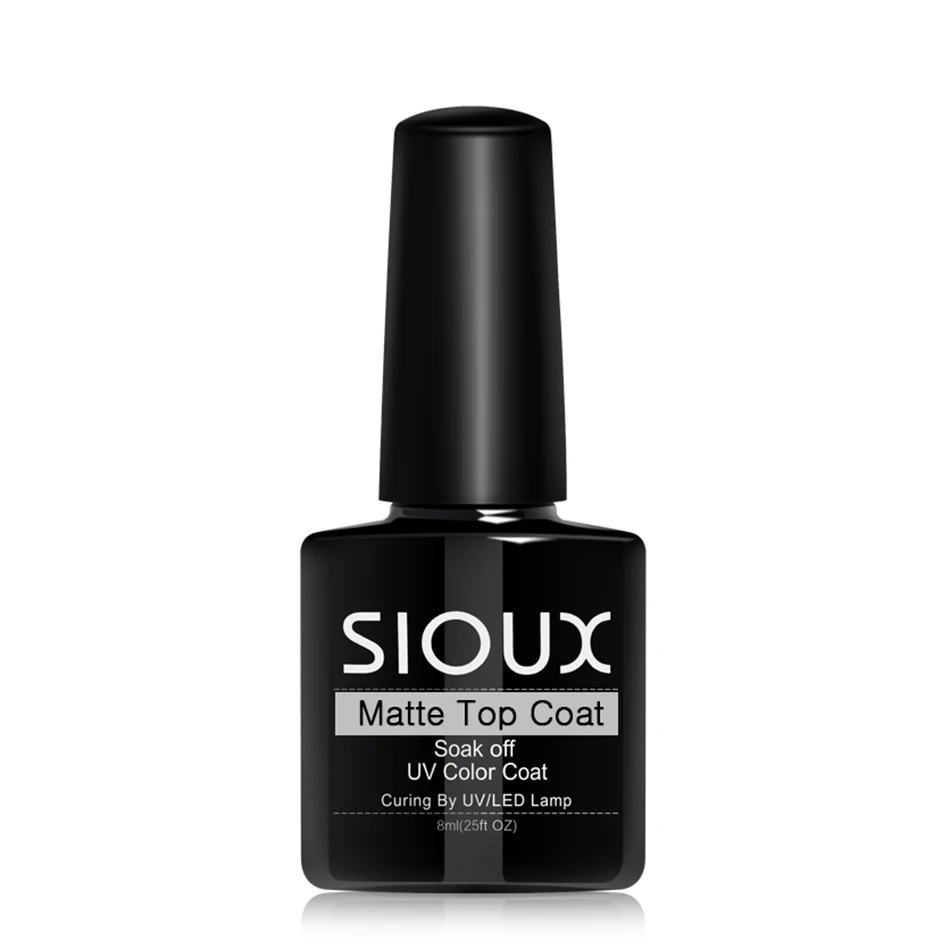 SIOUX Matt Top Coat Гель лак для ногтей LED UV Soak off 8 мл прозрачный цвет верхнее покрытие