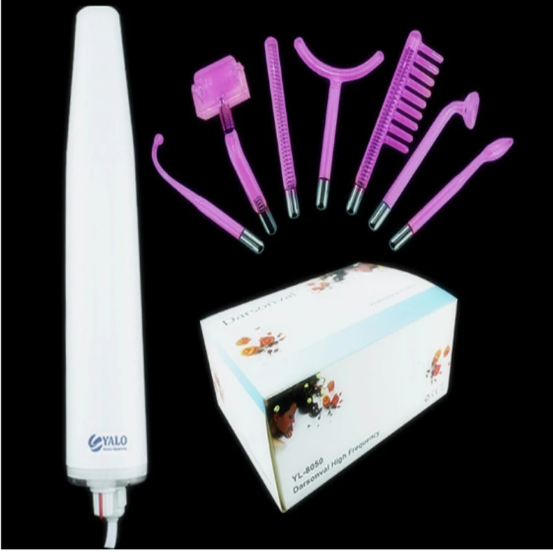 

darsonval 7 Wands Tube Portable High Frequency Spot Acne Remove Face Hair Body Skin Spa Facial Skin Care Device Without Box
