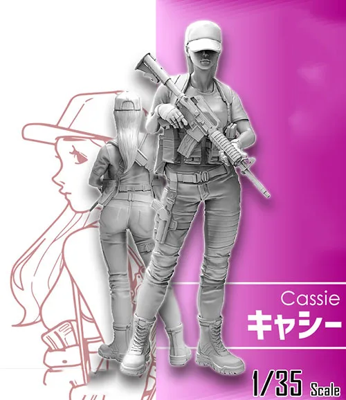 

1/35 Resin Model Building Kit Figure Julie girl