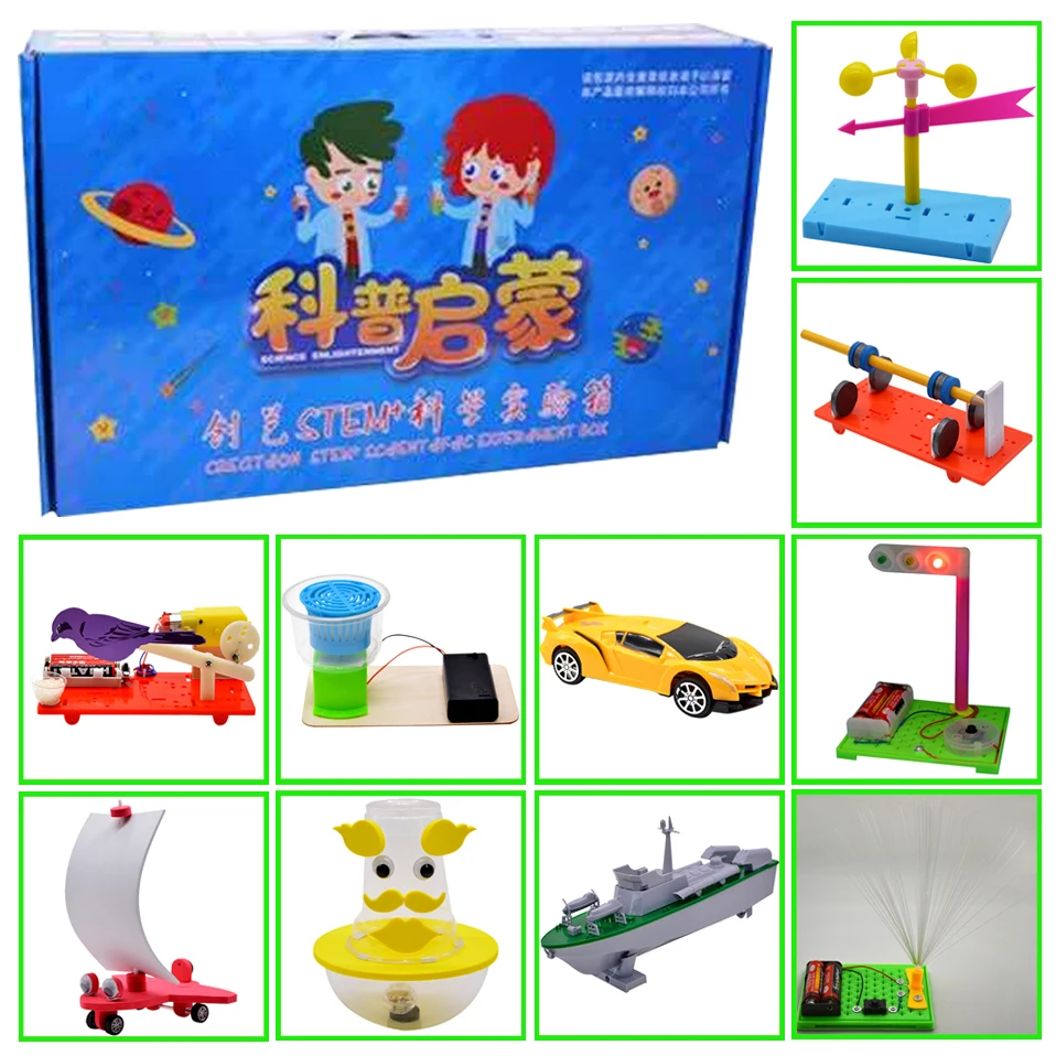 

Promotion pack 1# DIY Toys ten kinds of different electronics education self assembly kit for:science DIY kits Child