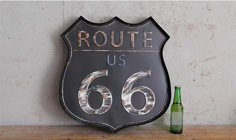 Ретро US Route 66 Mother Road светодиодный неоновый металлический оловянный знак Железный плакат художественный декор для стен в винтажном стиле для гаража домашний магазин Бар Паб Клуб