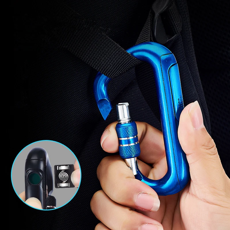 

2018 New Carabiner USB Lighter Rechargeable Electric Lighter Replace Heating Spiral Turbo Multifunction Plasma Accessories