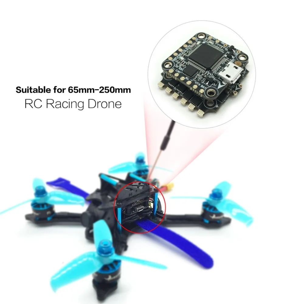 HGLRC XJB F4 башня игровые джойстики Betaflight OSD 2 4 S 4in1 Blheli_S ESC для 65 мм 250 Квадрокоптер на