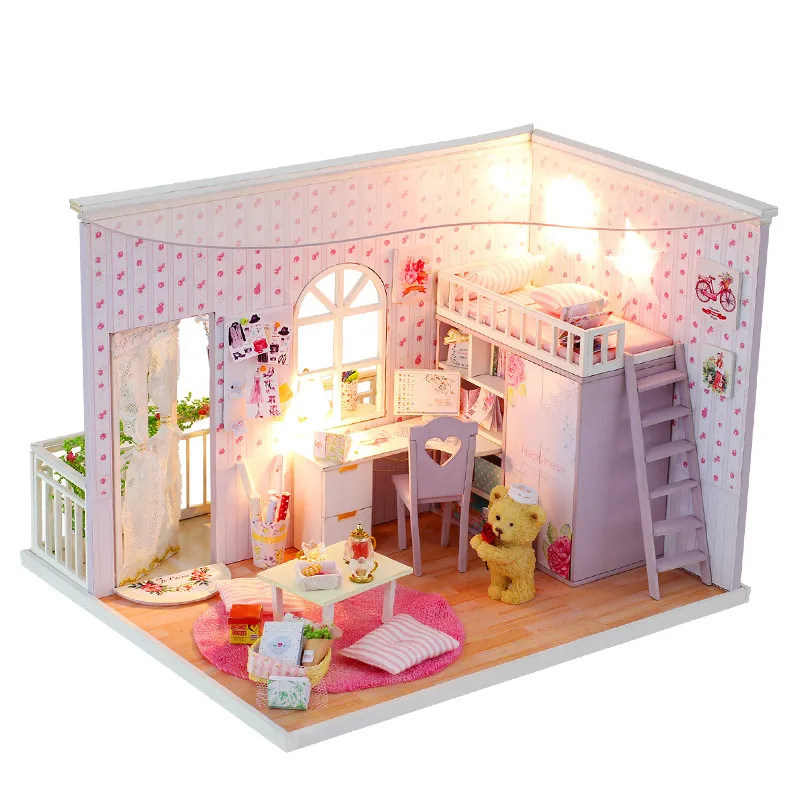 

Handmade Doll House Furniture Miniatura Diy Doll Houses Miniature Dollhouse Wooden Toys For Children Grownups Birthday Gift CF3