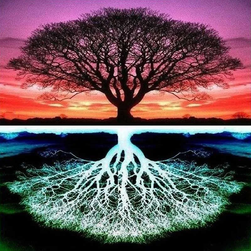

5D DIY Full Square Diamond Painting Cross Stitch "Reflection Tree" 3D Diamond Embroidery Rhinestone Mosaic Home Decor Gift