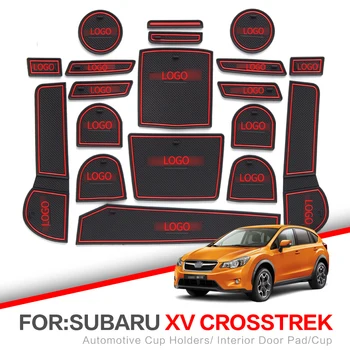 

ZUNDUO Gate slot pad For Subaru XV Crosstrek 2011-2019 Interior Door Pad/Cup Non-slip Accessories mats