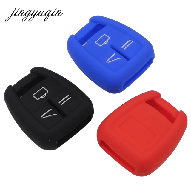 jingyuqin Silicone Fob Cover Fit For Vauxhall Opel Astra Zafira Vectra Tigra Omega Signum Frontera 3 Button Remote Car Key Case