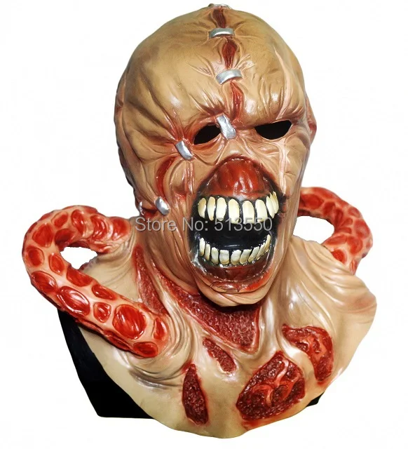 

NEMESIS RESIDENT EVIL 3 LATEX MASK ZOMBIE MOVIE GAME COSPLAY WRESTLING MASK